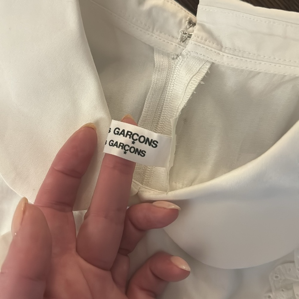 Comme De Garçon white detailed blouse - Picture 5 of 6